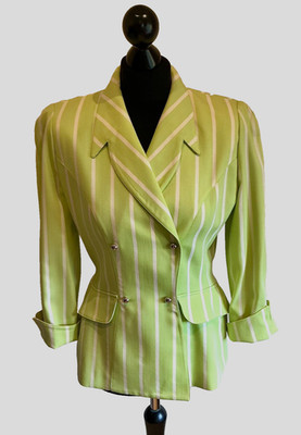 Stunning Rare Vintage Thierry Mugler Ladies Double Breasted  Fitted Jacket UK 38