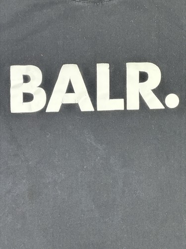 BALR. Logo T-Shirt Schwarz Small Slim Fit Curved Hem Streetwear - Bild 6 von 7