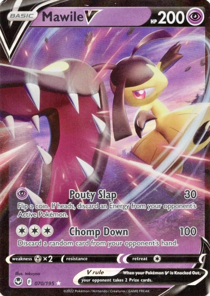 Pokémon Mawile V Ultra Rare Silver Tempest 070/195 NM