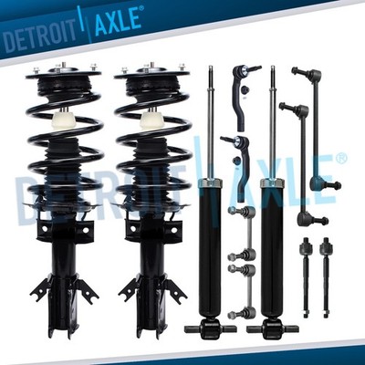 Front Struts Spring Rear Shocks Sway Bars Tie Rods Kit for 2013-2018 Ford Fusion