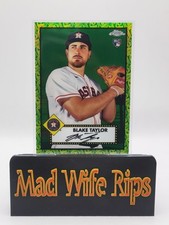 Blake Taylor RC 2021 Topps Chrome Plat Annv Green & Yellow Refractor /99 Astros