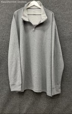 St. John's Bay Men's Charcoal Heather Quarter-Zip Pullover Sweatshirt 4XLT NWT