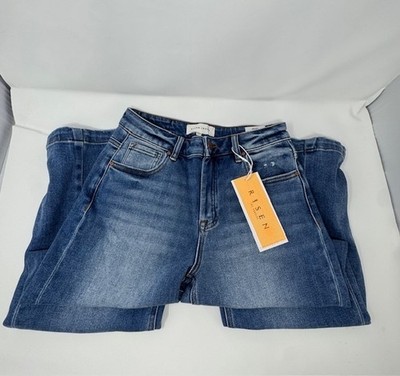 Risen High Rise Crop Boyfriend Tapered Jeans