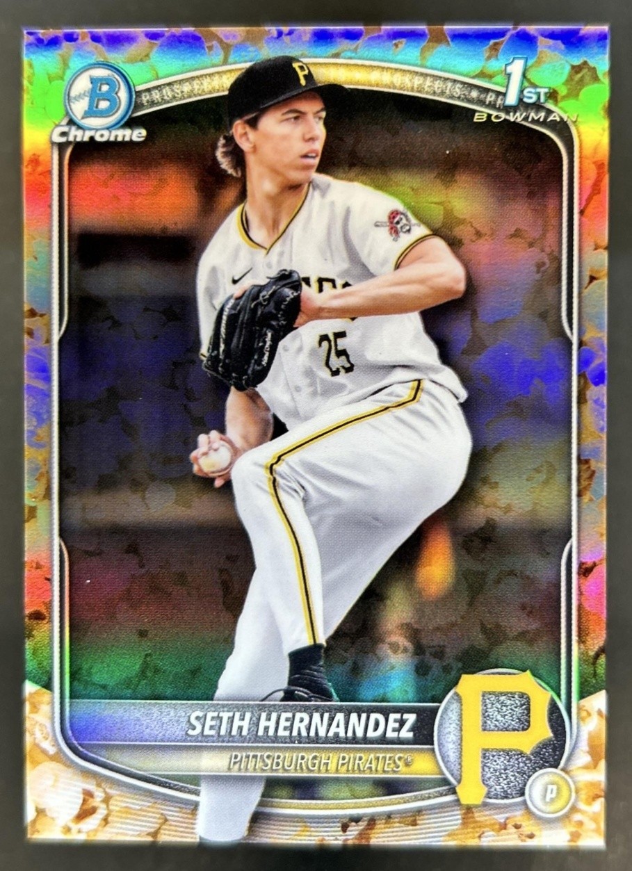 2025 Bowman Draft Seth Hernandez Chrome Pop Corn Refractor 1st SSP #BDC-25