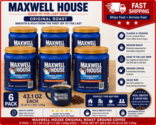 6PACK Maxwell House Original Roast Medium Ground Coffee 43.1oz