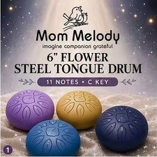 Steel Tongue Drum 6" 11 Notes C Key | Meditation & Relaxing Sound Gift