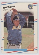 1988 Fleer Glossy Teddy Higuera #166 0au4