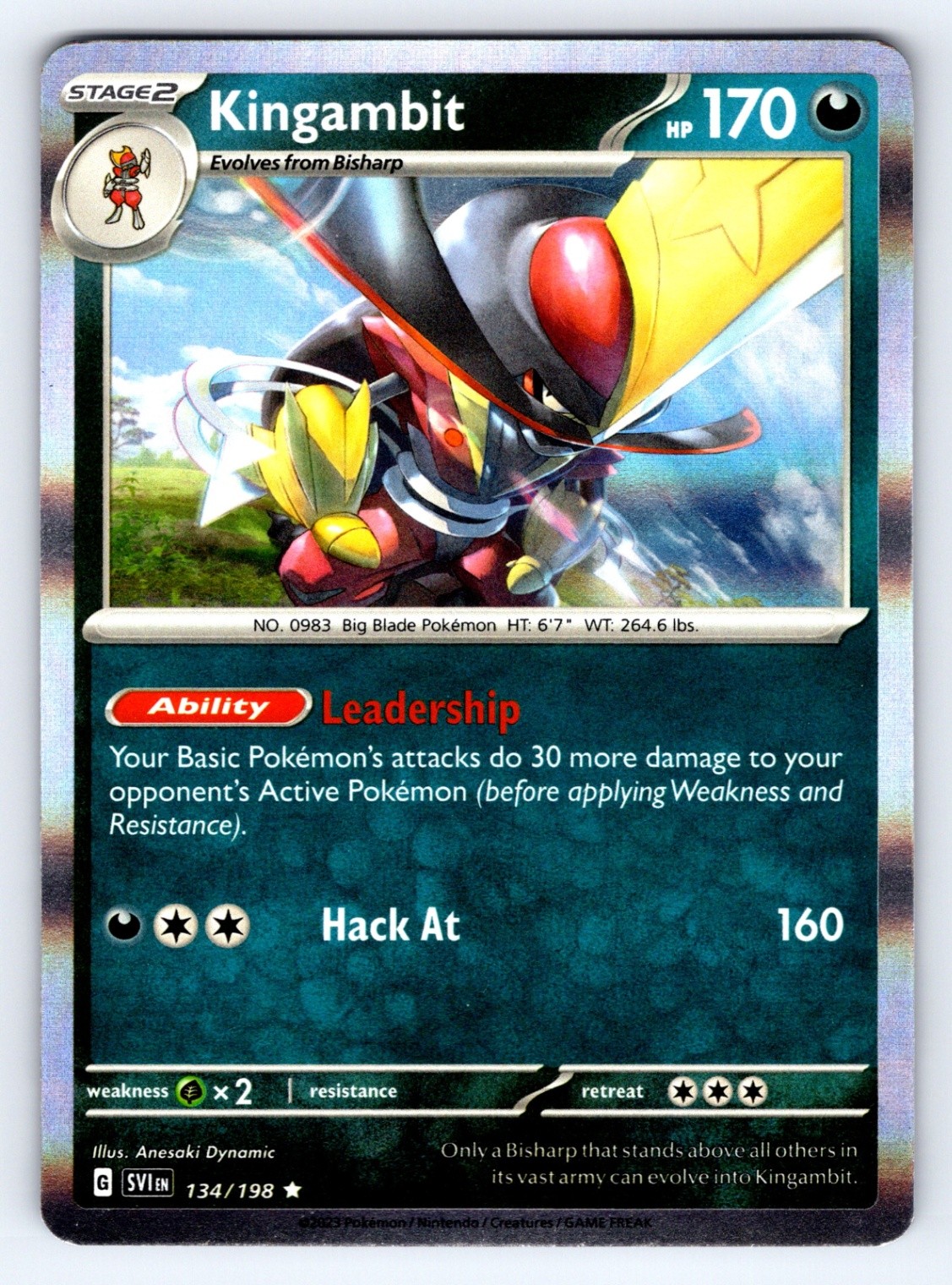 Kingambit - Rare SV01: Scarlet & Violet Base Set 134/198 NM