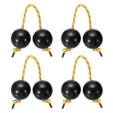 Rhythm African Shaker Kashaka with Yellow Rope for Party 4 Pack, Black 