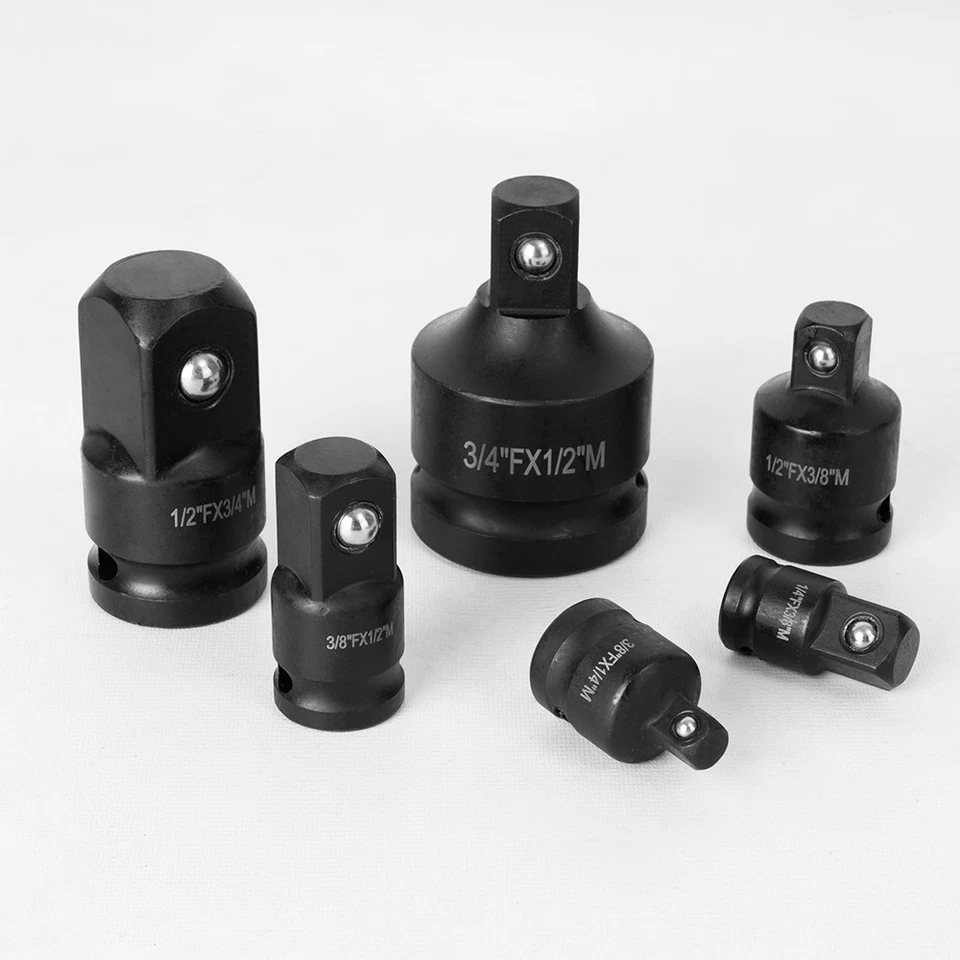 6tlg Stecknuss Adapter Satz Schlagschrauber Nuss Set 1/4 3/8 1/2 auf 3/4 Zoll DE - Bild 3 von 4