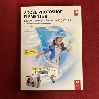 New Sealed Adobe Photoshop Elements 8 Software for PC