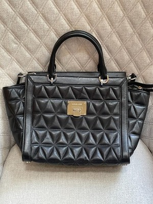 MICHAEL KORS VIVIANNE SOFT BLACK QUILTED LEATHER