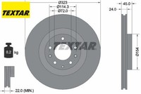2X Bremsscheibe Textar 92174403 2 Bremsscheiben Vorderachse Vorne FüR Mazda
