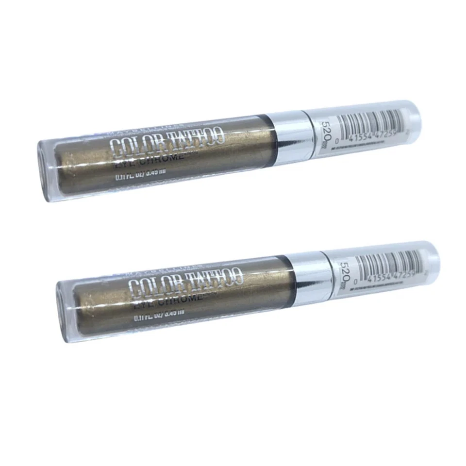 Pack of 2 Maybelline New York Color Tattoo Eye Chrome Eyeshadow, Khaki Kool 520 - Image 3 of 4