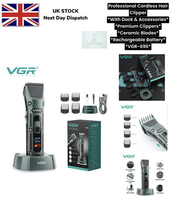 Haarschneider Bartrasierer Profi Akku Elektro Haarschneidemaschine VGR-696 Cerami