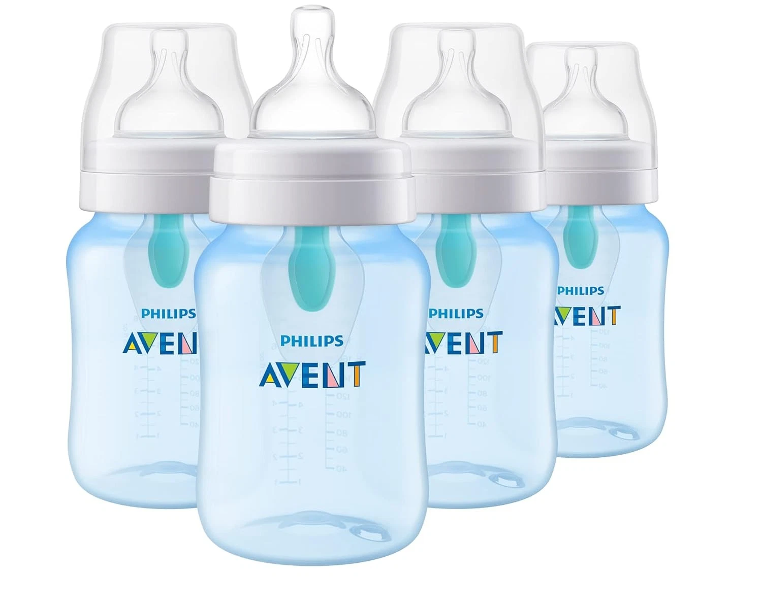Anti-Colic Bottle with AirFree Vent, 9oz, with Flow 2 Nipples