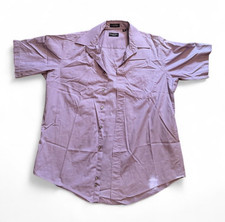 70  s Vintage Christian Dior Monsieur Light Purple Short Sleeve Dress Shirt