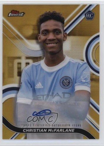 2022 Topps Finest MLS Gold Refractor Auto /50 Christian McFarlane #42 Auto 1nc1