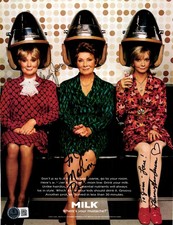 Shirley Jones Marion Ross Florence Henderson signed Got Milk Photo BAS LOA