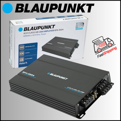 BLAUPUNKT BPA-E604 / 4-CHANNEL CLASS AB CAR AMPLIFIER / 1,800 WATTS MAX POWER --