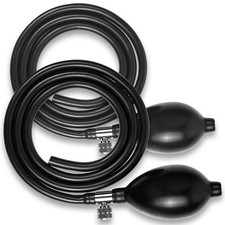 Haikole Replacement Blood Pressure Bulb with Tubing Air Medium, A-black 2pcs