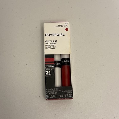 COVERGIRL Outlast All-Day Lip Color With Topcoat, 507 Ever Red-Dy 2pc Set