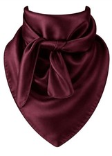 Eggplant Purple Wild Rag Scarf 35x35 Satin Western Cowgirl Cowboy Bandana