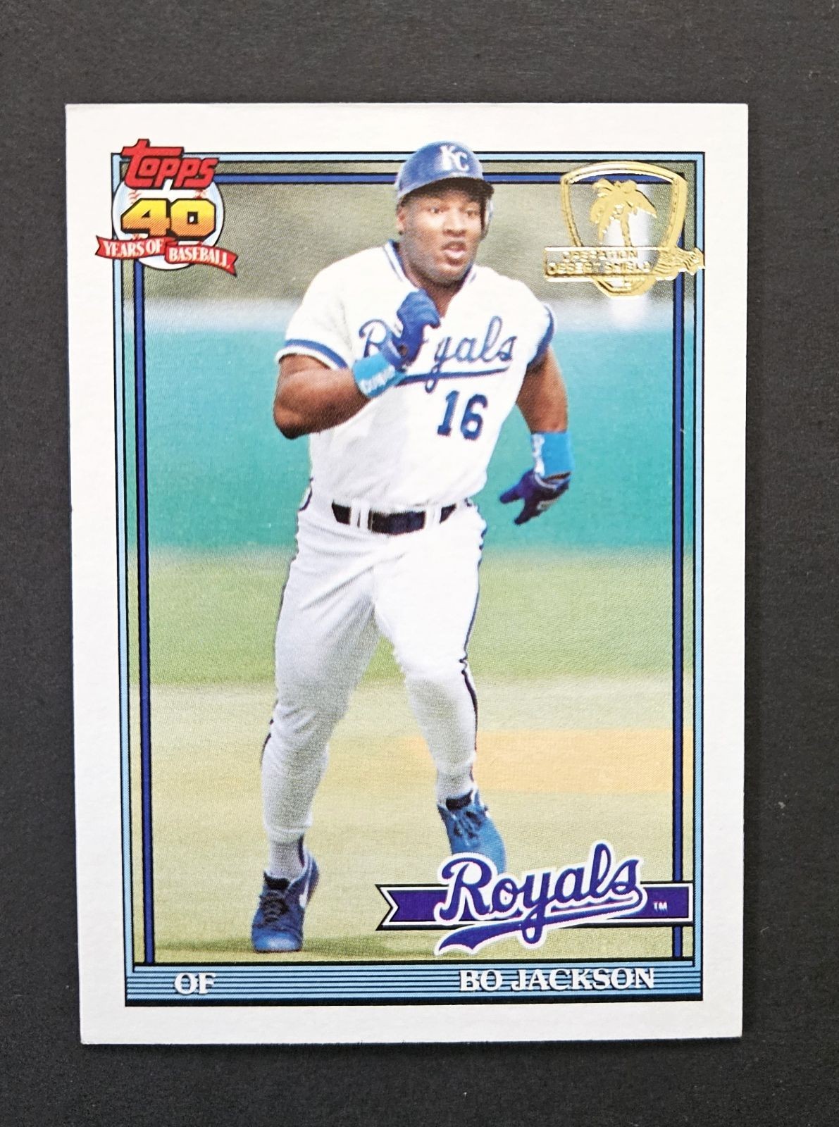 1991 Topps Desert Shield Baseball Card #600 Bo Jackson NM-MT