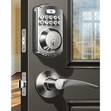Keyless Entry Door Lock with 2 Lever Handles - Electronic Keypad Deadbolt