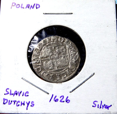 1626Poland-Lithuania 3 Pölker 1/24 Thaler  Silber Coin
