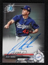2017 Bowman Chrome Prospect Auto Josh Sborz #CPA-JSB Auto 09xc