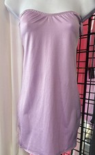D'Perrotti Lavender Satin Strapless Slip, One Size Sleeveless