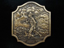 PD07109 VINTAGE 1976  DRINK COCA-COLA  SODA FOUNTAIN BERGAMOT BELT BUCKLE