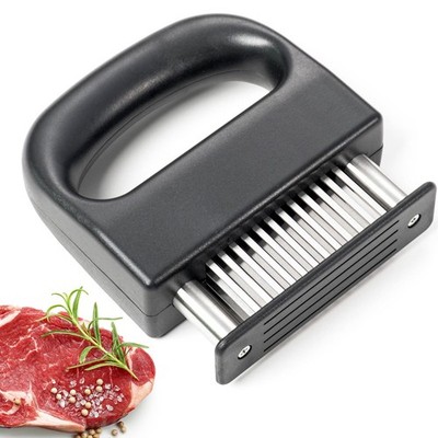 Meat Tenderizer Tool with 48 Sharp Blades - Stainless Steel Needle Injector