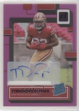 2022 Clearly Donruss Rated Rookie Purple 11/175 Tyrion Davis-Price #76 Auto 04tw