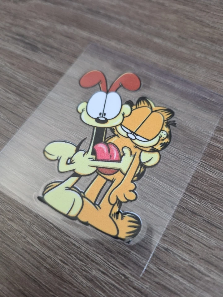 Garfield And Friends Retro Cartoon Raised UV DTF decal 3in X 2.5in Full Color - Image 3 of 4