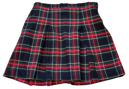 Becky Thatcher Plaid Pleated Uniform Skirt Girls Size 8 Excellent Pre-Owned Cond