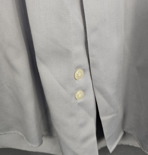 Camisa de vestir Geoffrey Beene para hombre gris satén sin arrugas M 15,5 manga larga - Imagen 4 de 12