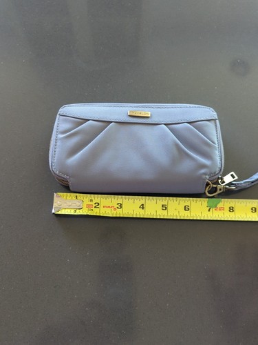 Travelon Borsa pochette portafoglio da polso con cerniera ID sicuro blocco RFID in grigio M42 - Foto 3 di 6