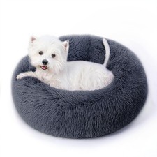 Calming Round Dog Bed  Cat Bed for Indoor Cats, Medium Size Washable Anti-Sl...