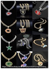 Pendant Gem Chain Necklace NFL Football AFC/NFC  Select Your Team Fan Jewelry