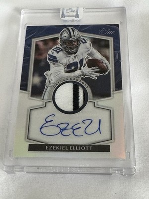 Panini One Ezekiel Elliott Patch Auto Numbered 10/15