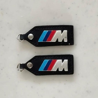 BMW M Logo Leather Emblem Set of 2, 56mm, Authentic, Stylish Design