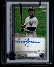 REGGIE JACKSON 2025 TOPPS CHROME REFRACTOR AUTO 28/50
