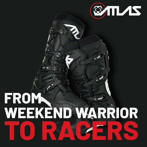 Botas de tracción Atlas para carreras y deportes de motor - adulto - talla: 7 (negro) - Imagen 4 de 9