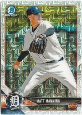 2018 Bowman Chrome Draft  Matt Manning Mega Box Refractor SP RC Detroit Tigers