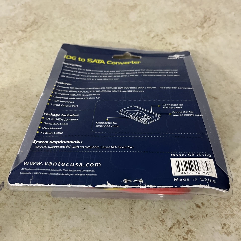 Vantec IDE to SATA Converter Model CB-IS100 - Image 3 of 3