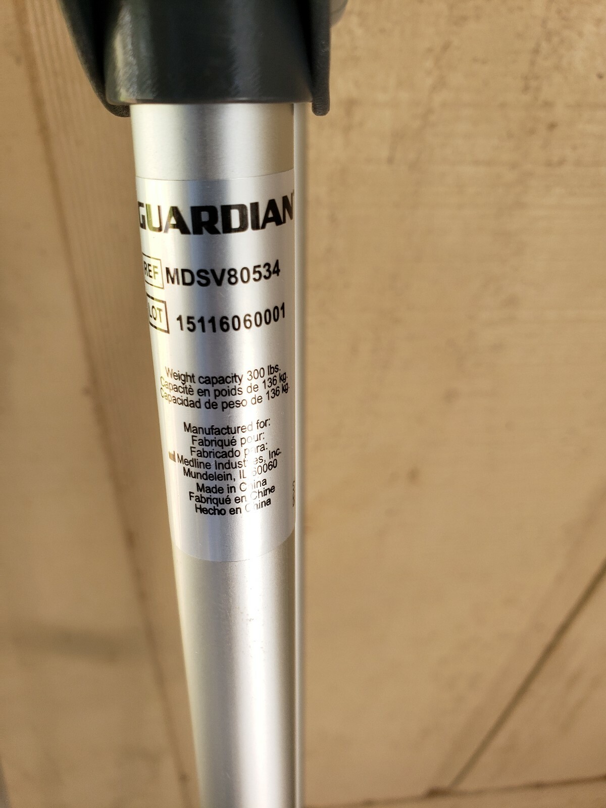 GUARDIAN Aluminum Crutches MDSV80534 300 pound capacity, 6'6" MAX