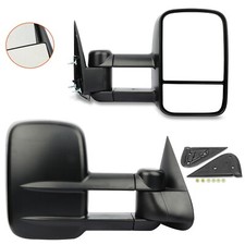 Pair Manual Telescope Towing Mirrors For Chevy Silverado Gmc Sierra 1999-06