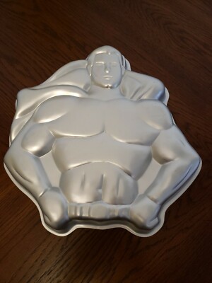 Vintage 1977 Wilton DC Comic Super Hero Superman Batman Cake Pan Used FREE SHIP